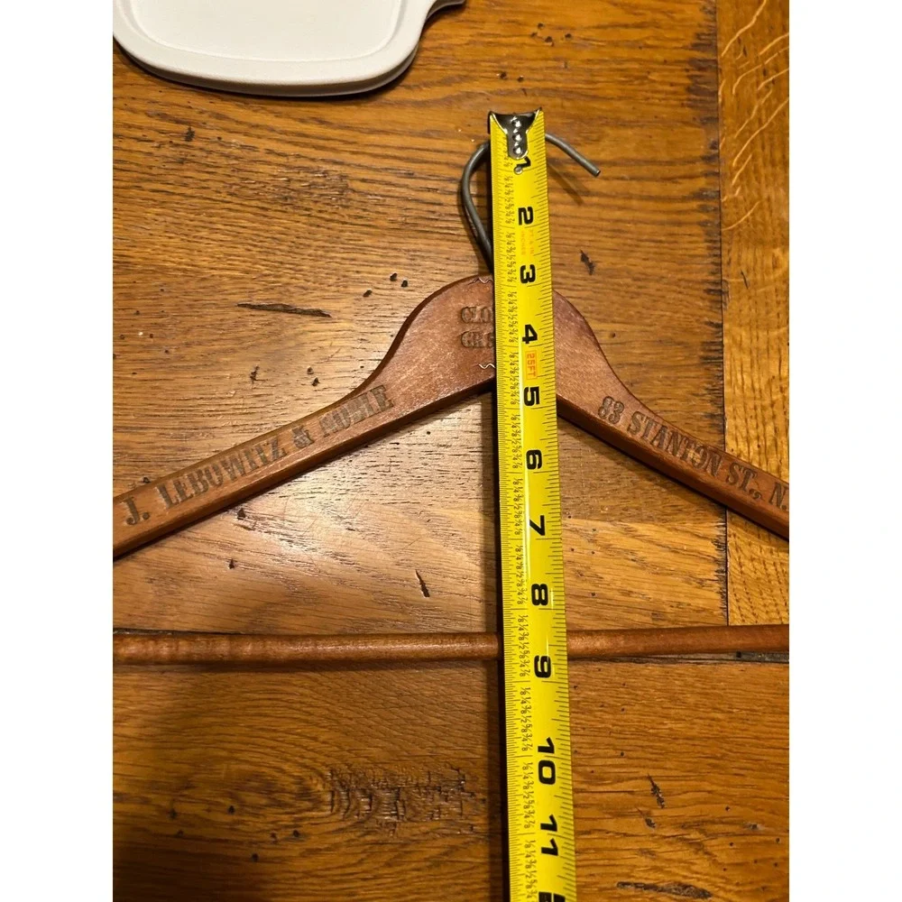 NYC 83 Stanton St NYC Lebowitz & Noble wooden Suit Hanger Clothing GR5-9452